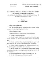 Quy chế hoạt động của nhà đầu tư nước ngoài trên thị trường chứng khoán Việt nam