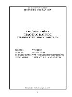 Chương trình giáo dục đại học ngành văn học