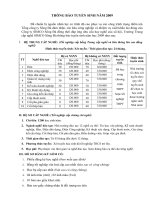 Thông báo tuyển sinh năm 2009
