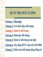 Quản trị chất lướng - Chương 3: Quản lý chất lượng