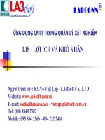 Ứng dụng CNTT trong quản lý xét nghiệm LIS- lợi ích và khó khăn