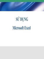 Sử dụng microsoft excel