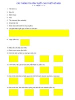 Các thông tin cần thiết cho thiết kế web