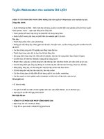 Tuyển Webmaster cho website Du lịch