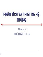 Phân tích và thiết kế hệ thống khởi đầu dự án
