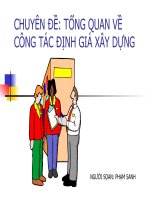 Tổng quan về công tác định giá xây dựng