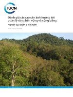 Đánh giá các rào cản ảnh hưởng tới quản lý bền vững và công bằng