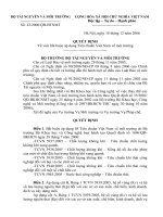 bắt buộc áp dụng Tiêu chuẩn Việt Nam về môi trường