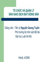 Quản lý điều hành sàn giao dịch bất động sản