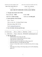 Bản thuyết minh đề cương giáo trình