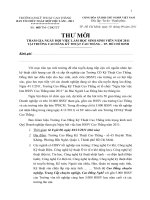Thư mời tham gia ngày hội việc làm học sinh sinh viên năm 2011