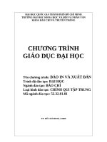Chương trình giáo dục đại học: báo in và xuất bản