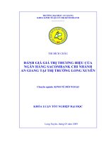 Đánh giá giá trị thương hiệu của ngân hàng Sacombank chi nhánh An Giang tại thị trường Long Xuyên