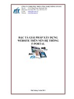 Đặc tả giải pháp xây dựng website trên nền hệ thông F-Fortal