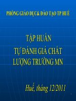Tập huấn tự đánh giá chất lượng trường mầm non