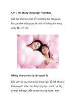 Gợi ý cho chàng trong ngày Valentine