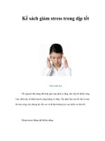 Kế sách giảm stress trong dịp Tết