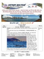 Hành trình tham quan Hawaii - Hoa Kỳ 