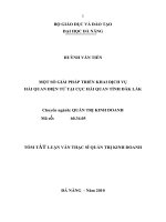 Một số giải pháp phát triển khai dịch vụ hải quan điện tử tại cục hải quan tỉnh Đăk lăk