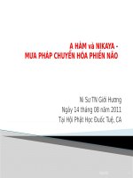 A Hàm - Mưa pháp chuyển hóa phiền não