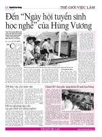 Đến ngày hội tuyển sinh học nghề của hùng vương