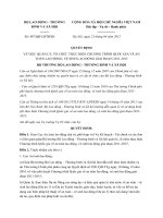 Quyết định về việc quản lí, tổ chức thựchiện chương trình quốc gia về an toàn lao động , vệ sinh lao động giai đoạn 2011-2015