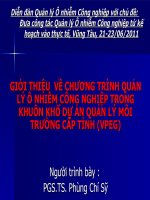 Chương trình  quản lý ô nhiễm công nghiệp trong khuôn khổ dự án quản lý môi trường cấp tỉnh