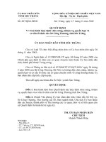 Quyết định ban hành Quy định chức năng, nhiệm vụ, quyền hạn và cơ cấu tổ chức của sở công thương tỉnh sóc trăng