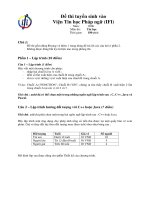 Đề thi tuyển sinh vào Viện tin học pháp ngữ