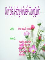 Vị trí địa lý sông hồ biển trung quốc