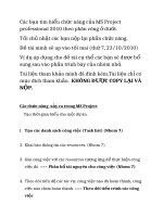 Tìm hiểu chức năng của MS Project professional 2010