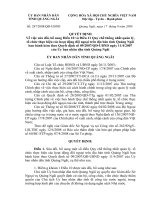 Quyết định về việc sửa đổi, bổ sung  quy chế thống nhất quản lý, tổ chức thực hiện các hoạt động đối ngoại trên địa bàn tỉnh quảng ngãi