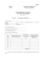 Tờ khai nộp phí bảo vệ môi trường  đối với nước thải công nghiệp