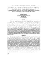 Giải pháp nâng cao chất lượng quản trị rủi ro trong hoạt động tín dụng tại vietcombank huế