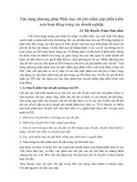 Vận dụng phương pháp Phân loại chi phí nhằm góp phần kiểm soát hoạt động trong các doanh nghiệp