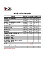 Bao gia - Thiet ke website cac goi