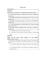 Kế toán tiền lương và các khoản trích theo lương tại Công ty cổ phần may Thăng Long