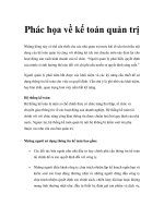 Phác họa kế toán quản trị