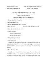 Chương trình trình độ cao đẳng ngành công nghệ thông tin