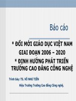 Báo cáo định hướng phát triển trường cao đẳng công nghệ