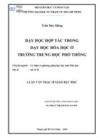 Dạy học hợp tác trong dạy học hóa học ở trường Trung học Phổ Thông