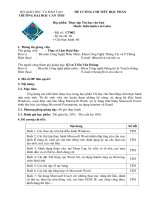 Học phần thực tập tin học căn bản