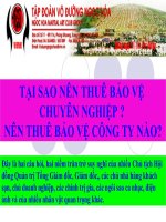 Tại sao nên thuê bảo vệ chuyên nghiệp?