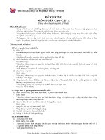 Đề cương môn toán cao cấp A