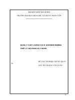 Quản lý chất lượng của w. edwards deming triết lý, nội dung và ý nghĩa