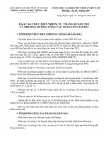 Báo cáo thực hiện nhiệm vụ tháng 8 năm 2011 và phương hướng công tác tháng 9 năm 2011