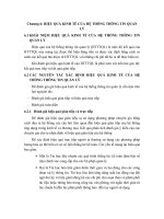 Hiệu quả kinh tế của hệ thống thông tin quản lí