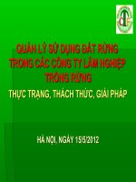 Quản lí sử dụng đất rừng trong các công ty lâm nghiệp trồng rừng