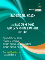 Nâng cấp hệ thống quản lý tài nguyên và bán hàng cho Haiti