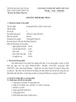 Chương trình học phần bộ môn hệ thống thông tin